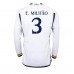 Real Madrid Eder Militao #3 Hemma matchtröja 2023-24 Långärmad Billigt